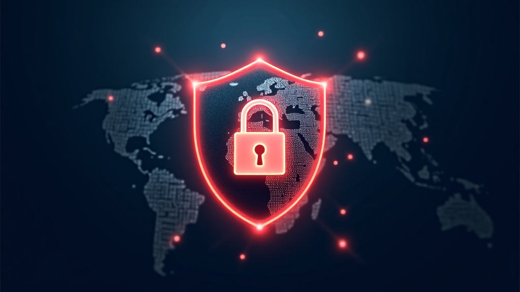 cyber security lock and shield